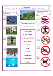 English Worksheet: Can and Cant