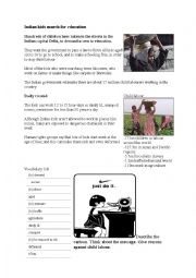 English Worksheet: child labour in Asia