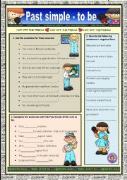 English Worksheet: PAST SIMPLE - TO BE