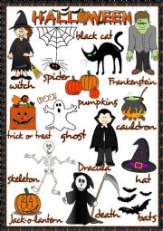 English Worksheet: Halloween - poster