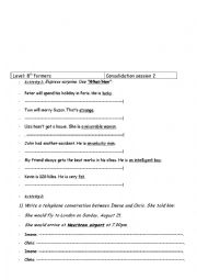 English Worksheet: consolidating activities