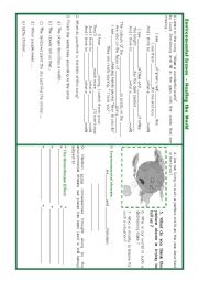 English Worksheet: Environmental Issues-Healing the world