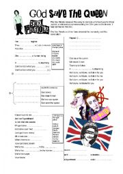 English Worksheet: God save the Queen (Sex Pistols)