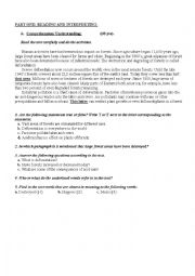 English Worksheet: DEFORSTATION