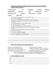 English Worksheet: Business English Test Elementary