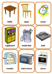 English Worksheet: KITCHEN flashcards 1