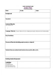 SIOP Lesson Template