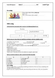 English Worksheet: the stepmum  lesson 2 second year tunisian pupils 