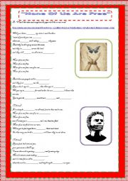 English Worksheet: NO ONE IS FREE BY SOLOM BURKE