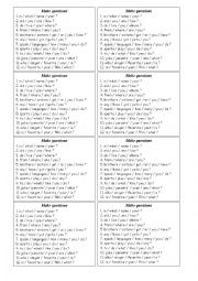 English Worksheet: present simple activity