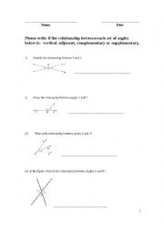 Geometry - Angle Relationships