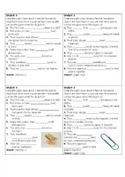English Worksheet: Mistery Object
