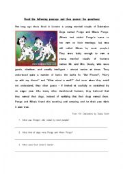 101 Dalmations Comprehension