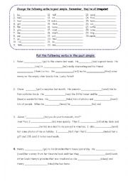 English Worksheet: Irregular Verbs