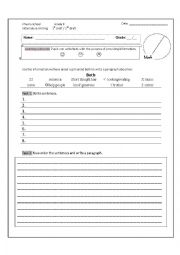 English Worksheet: Informative writing