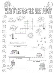 English Worksheet: What is the weather like today