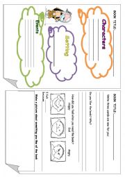 English Worksheet: READING RESPONSE MINIBOOK