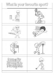English Worksheet: What is your favorite sport?