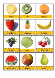 English Worksheet: Fruit pictionary