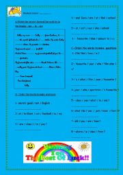 English Worksheet: light elementary first test after the back to school