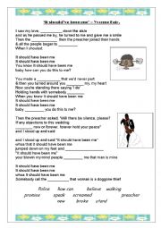 English Worksheet: It shouldve been me! (by Yvonne Fair)