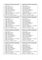 English Worksheet: present simple activity