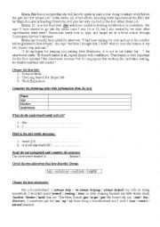 English Worksheet: 9th Form worksheet  10