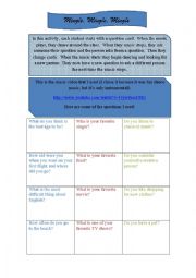 English Worksheet: Mingle, Mingle, Mingle!