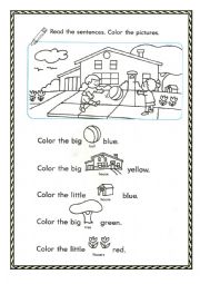 English Worksheet: Lets color!