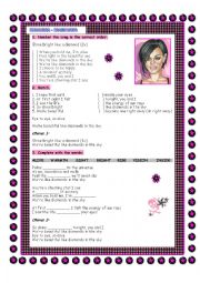 English Worksheet: SONG - DIAMONDS BY RIHANNA