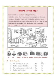 English Worksheet: Prepositions