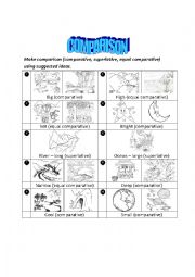 English Worksheet: Comparison