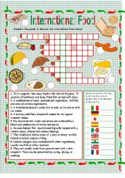 English Worksheet: International Food