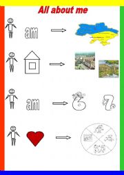 English Worksheet: All about me