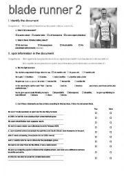 English Worksheet: Oscar Pistorius oral comprehension