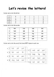 English Worksheet: letters Alphabet