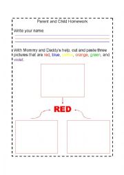 English Worksheet: Colors - A Parent-Child Activity