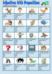 English Worksheet: Adjectives with prepositions