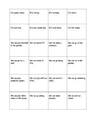 English Worksheet: weather game