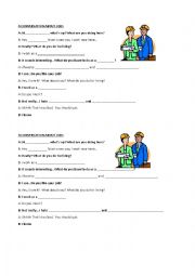 English Worksheet: A conversation about jobs