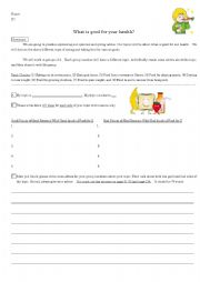 English Worksheet: Health and Advice Project