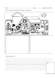 English Worksheet: test about the vocabulary of farm and use 