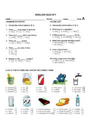 English Worksheet: There is / there are / containers / some / any UPDATED Full English.