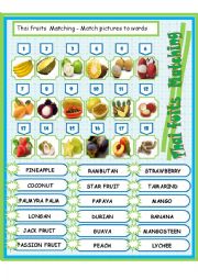 English Worksheet: Thai fruits 