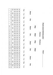 English Worksheet: Plural nouns easy listening game 