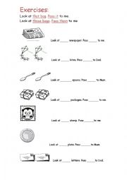 English Worksheet: look at that look at those