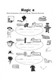 English Worksheet: magic e