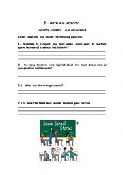 English Worksheet: School rules-Bad behaviour