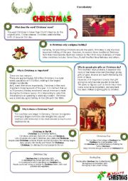 English Worksheet: Christmas Day Vocabulary