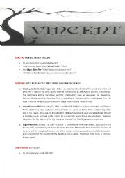 English Worksheet: Vincent